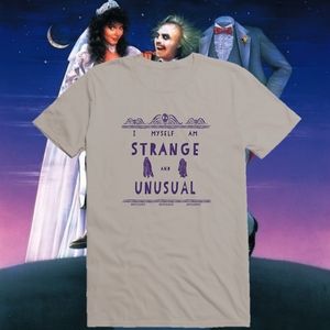 NWOT Mens Unisex XL Lydia Beetlejuice Strange Unusual Gray Tee T-Shirt Halloween